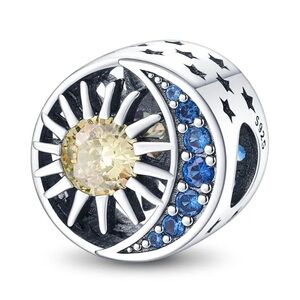 New sun & moon pandora style charm